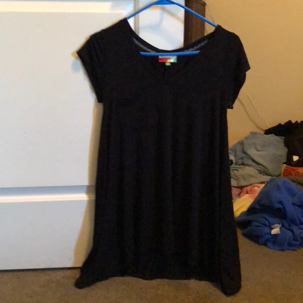 New Black T-shirt Blouse with Pocket